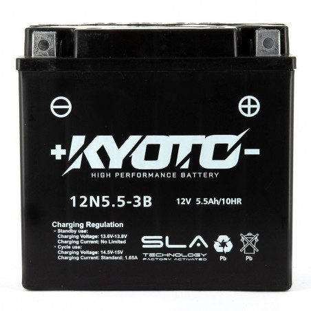 Batterie 12N5.5-3B SLA Kyoto Prête à l'emploi 
