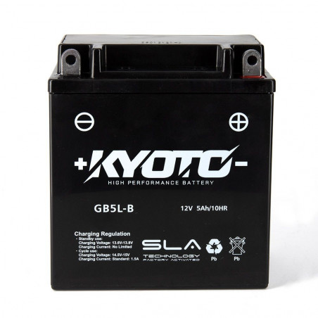 Batterie YB5L-B / GB5L-B  SLA Kyoto prête à l'emploi 