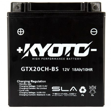 Batterie YTX20CH-BS / GTX20CH-BS SLA Kyoto Prête à l'emploi 