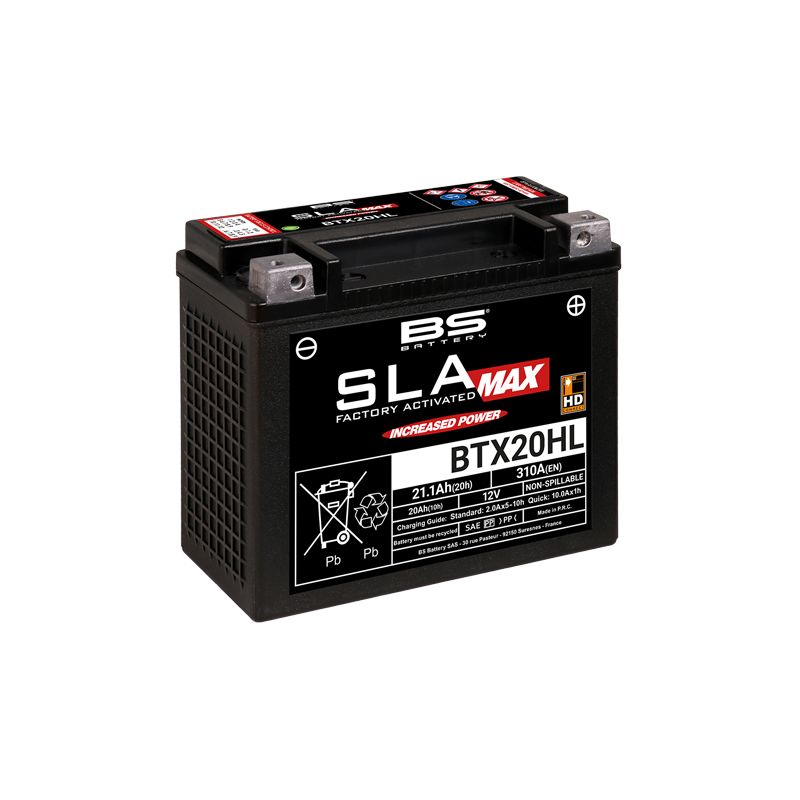 Batterie BS Battery BTX20HL SLA Max 12V 21Ah Moto, Scooter