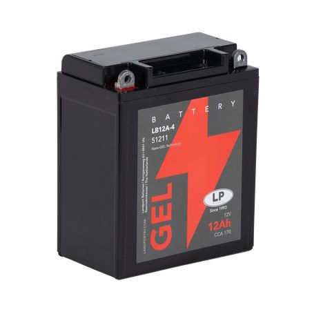 Batterie YB12A-B / LB12A-4 Gel Landport prête à l'emploi