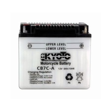 Batterie YB7C-A 12V 8Ah Kyoto avec acide