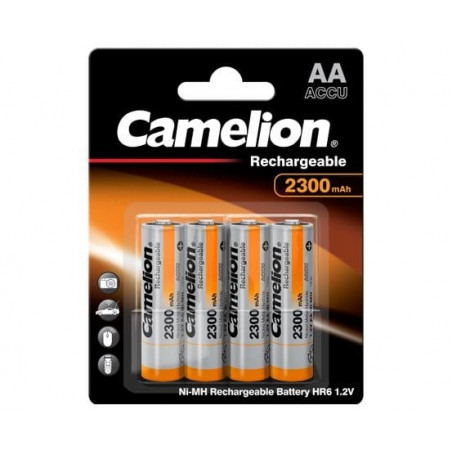 Blister 4 accus HR06 AA 2300mAh Ni-Mh 1.2V Camelion