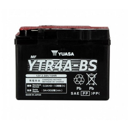 Batterie YTR4A-BS YUASA AGM  livrée avec pack acide