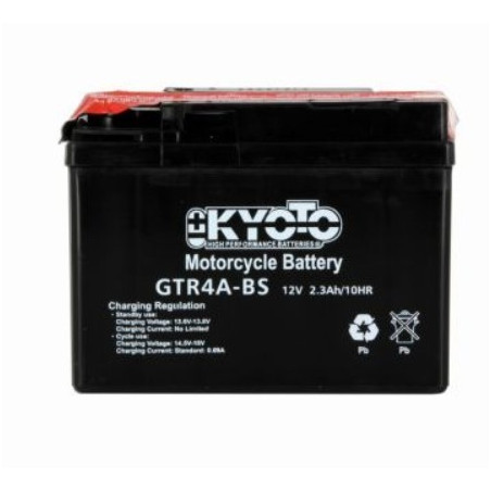 Batterie GTR4A-BS / YTR4A-BS KYOTO AGM  livrée avec pack acide