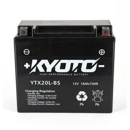 Batterie YTX20L-BS/WPX20LBS Gel SLA Prete à lemploi Kyoto