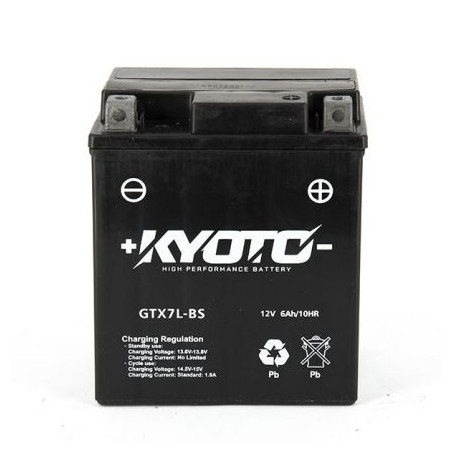 Batterie YTX7L-BS SLA Gel prête à l'emploi Kyoto