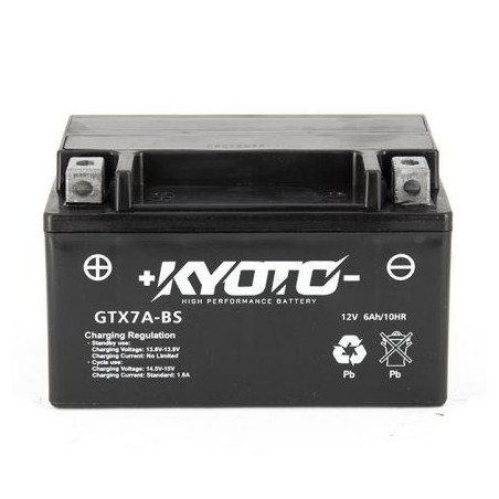Batterie YTX7A-BS SLA Gel prête à l'emploi Kyoto