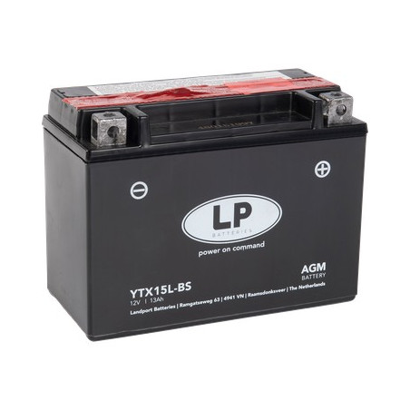 Batterie YTX15L-BS / GTX15L-BS KYOTO avec pack acide 