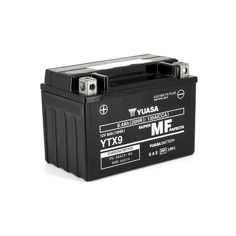 Batterie 12V 8 Ah YTX9-BS - YUASA sans entretien +G /// en Stock sur BIXESS™