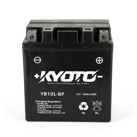 Batterie YB10L-BP SLA Kyoto Prête à l'emploi 