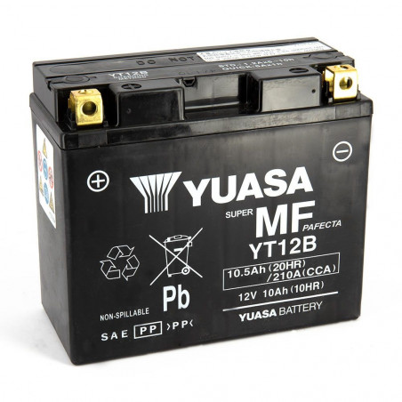 Batterie YT12B YUASA SLA Prête à l'emploi 