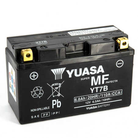 Batterie YT7B Yuasa SLA Prête à l'emploi 