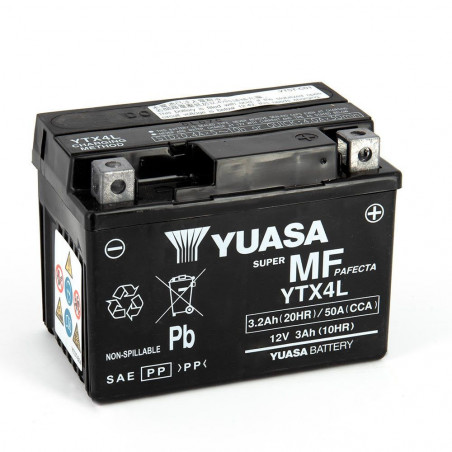 Batterie YTX4L-BS avec acide YUASA