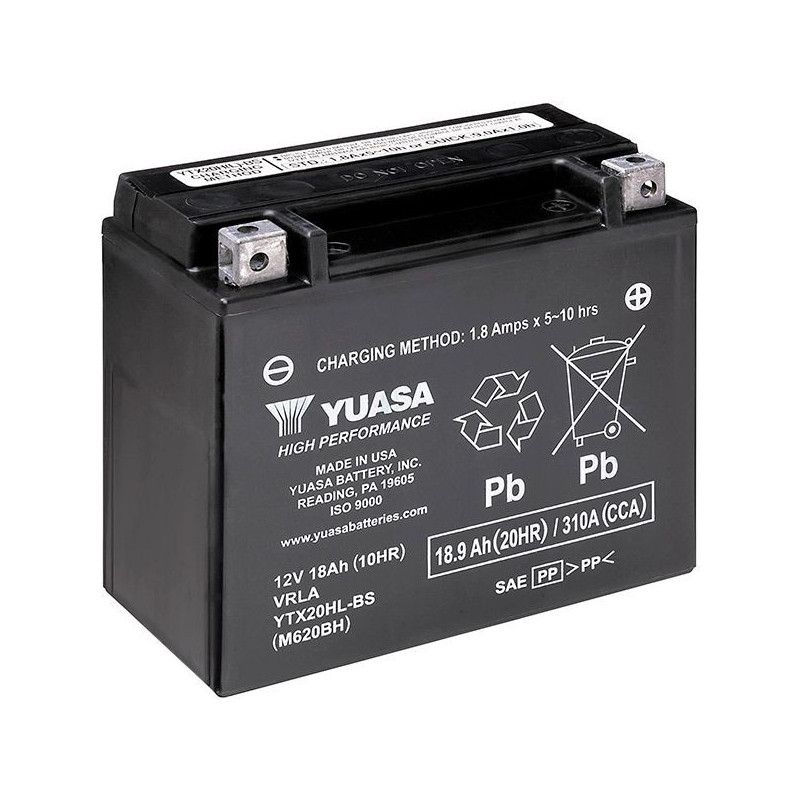 Batterie YUASA BTX20L-BS YTX20L-BS 12v 18 ampères acide sans entretien