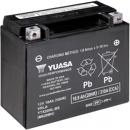 Batterie YTX20HL-BS YUASA avec pack acide 